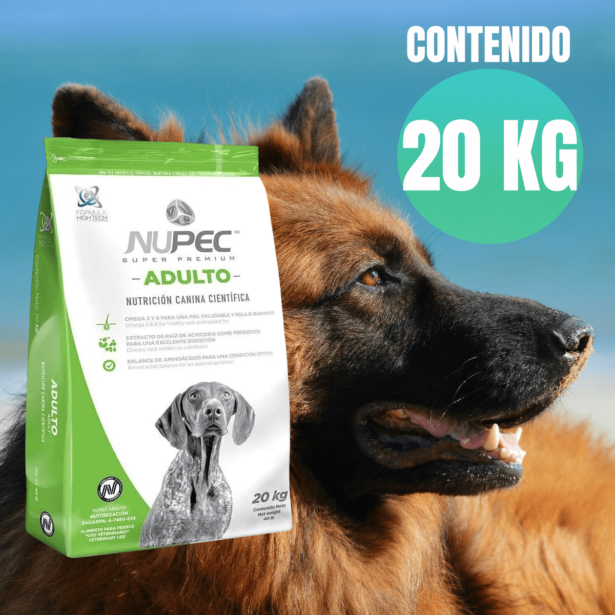 Croquetas Nupec Adulto 20kg+ 8 Huesos Carnaza Frida Naturals - FridaPets - Perro - Alimento - Seco - Nupec