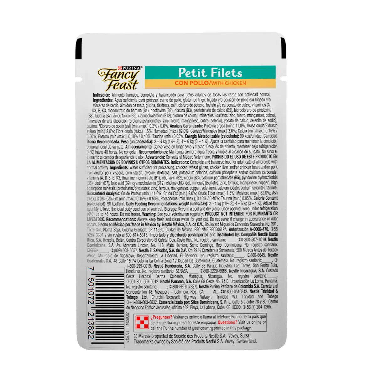 Fancy Feast Petit Filet de Pollo para Gato Adulto | Pack 20 Sobres de Alimento Húmedo - FridaPets - Gato - Alimento - Húmedo - Purina