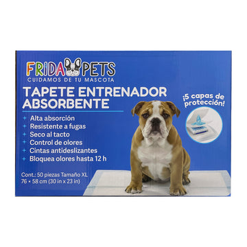 Tapetes entrenadores Frida Pets XL, paquete con 50 piezas de 76 por 58 cm