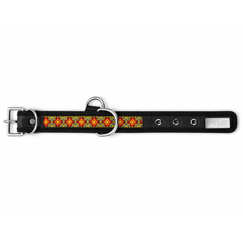 Collar artesanal rombos naranjas