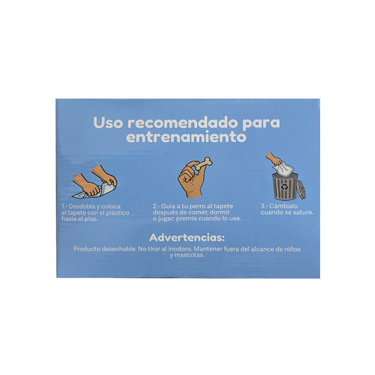 Instrucciones de colocación y uso de tapetes entrenadores Frida Pets