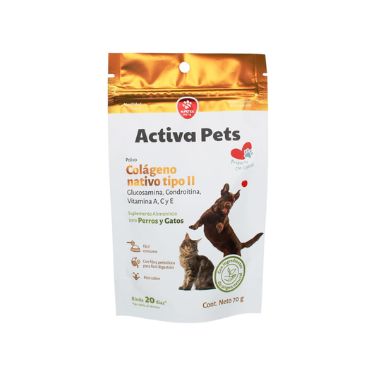 Nartex Activa Pets Colágeno en polvo 70 g de Nartex, empaque de la presentación ofrecida