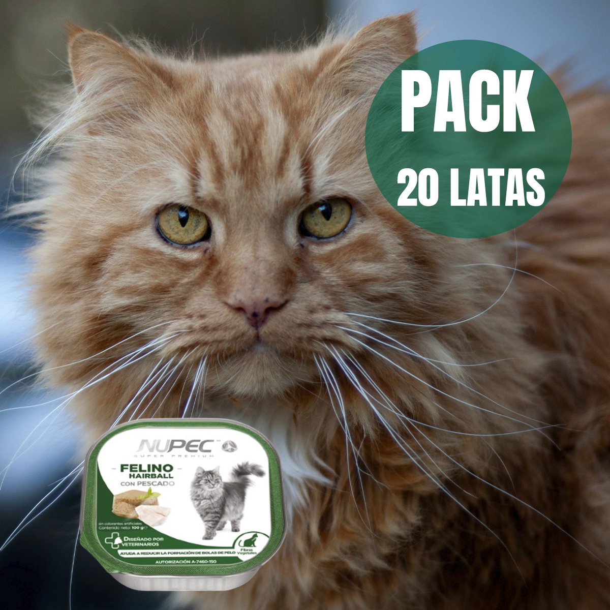 Pack Nupec 20 latas gato Hairball alimento húmedo con regalo