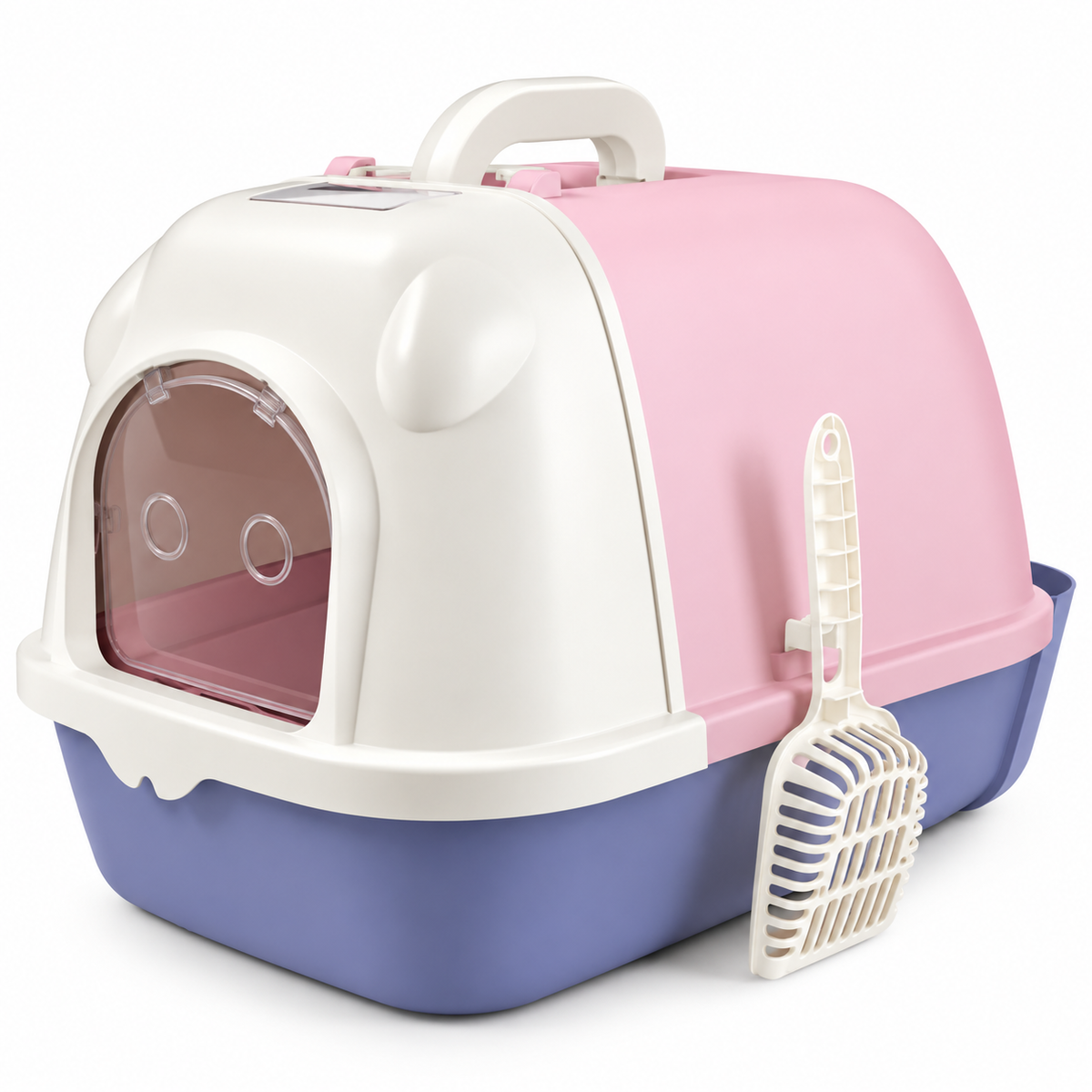 Arenero Frida Pets rosa y azul violeta con pala