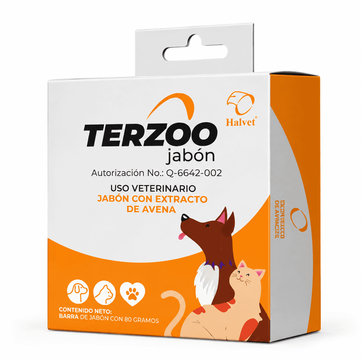 Caja de Halvet Terzoo Jabón con extracto de avena de 80 g