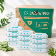 Frida Wipes Aloe Vera, 12 paquetes de 80 toallitas