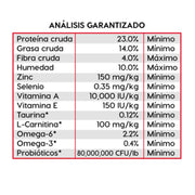 Tabla de análisis garantizado mostrada en la galería de Diamond Naturals Cordero y Arroz