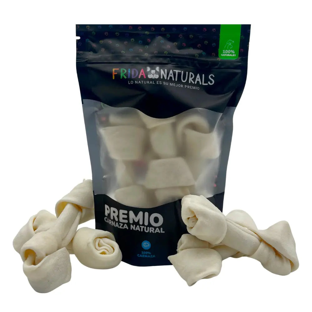 Frida Naturals Huesos de Carnaza Natural 4″ a 5″ | Paquete de 4 Piezas Frida Naturals