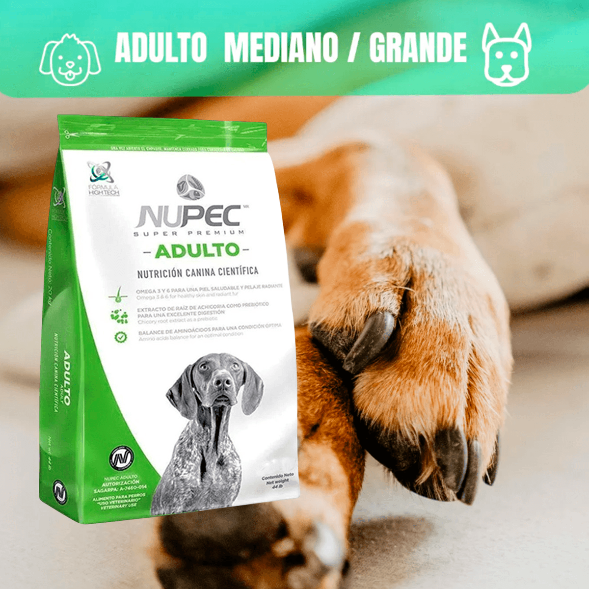 Nupec adulto 15 kg más productos línea Frida pets