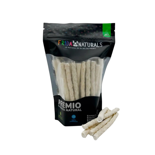 Palitos de Carnaza Natural Frida Naturals 4-5″ (10-12 cm) | Paquete de 40 Piezas