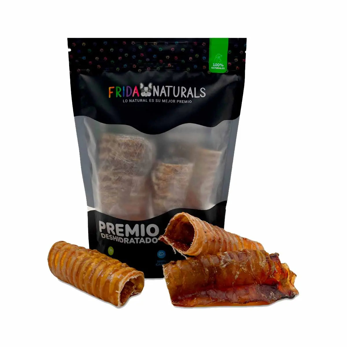 PREMIOS PARA PERROS PATA DE POLLO, PULMON Y TRAQUEA DE RES Frida Naturals