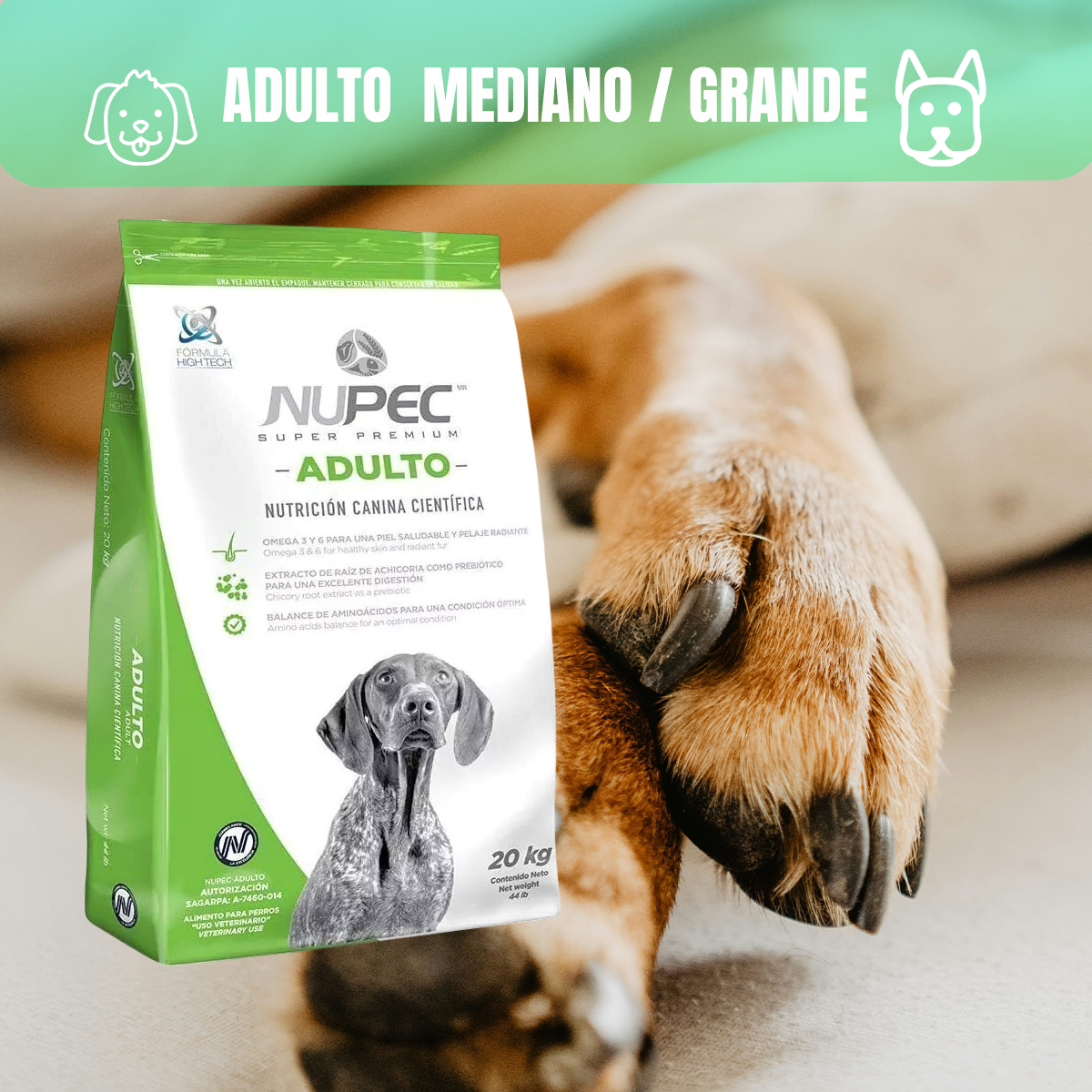 Croquetas Nupec adulto para perro
