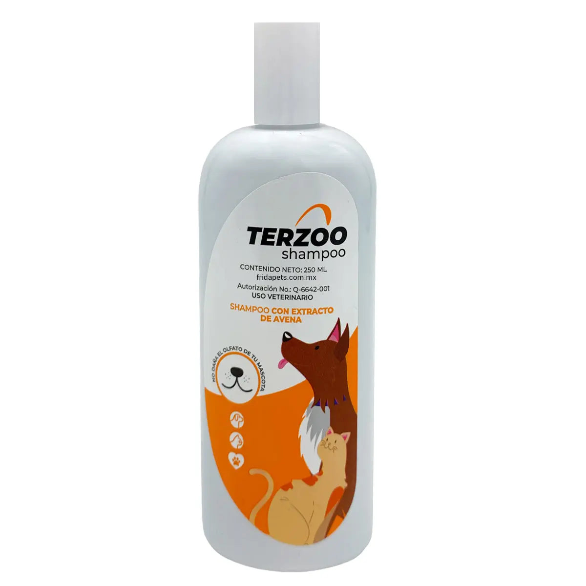 Shampoo Para Perros Gatos Terzoo Con Extracto De Avena 250ml Halvet