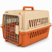 Transportadora grande Frida Pets beige con naranja