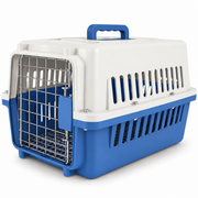Transportadora chica Frida Pets blanco con azul