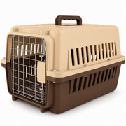 Transportadora chica Frida Pets beige con café
