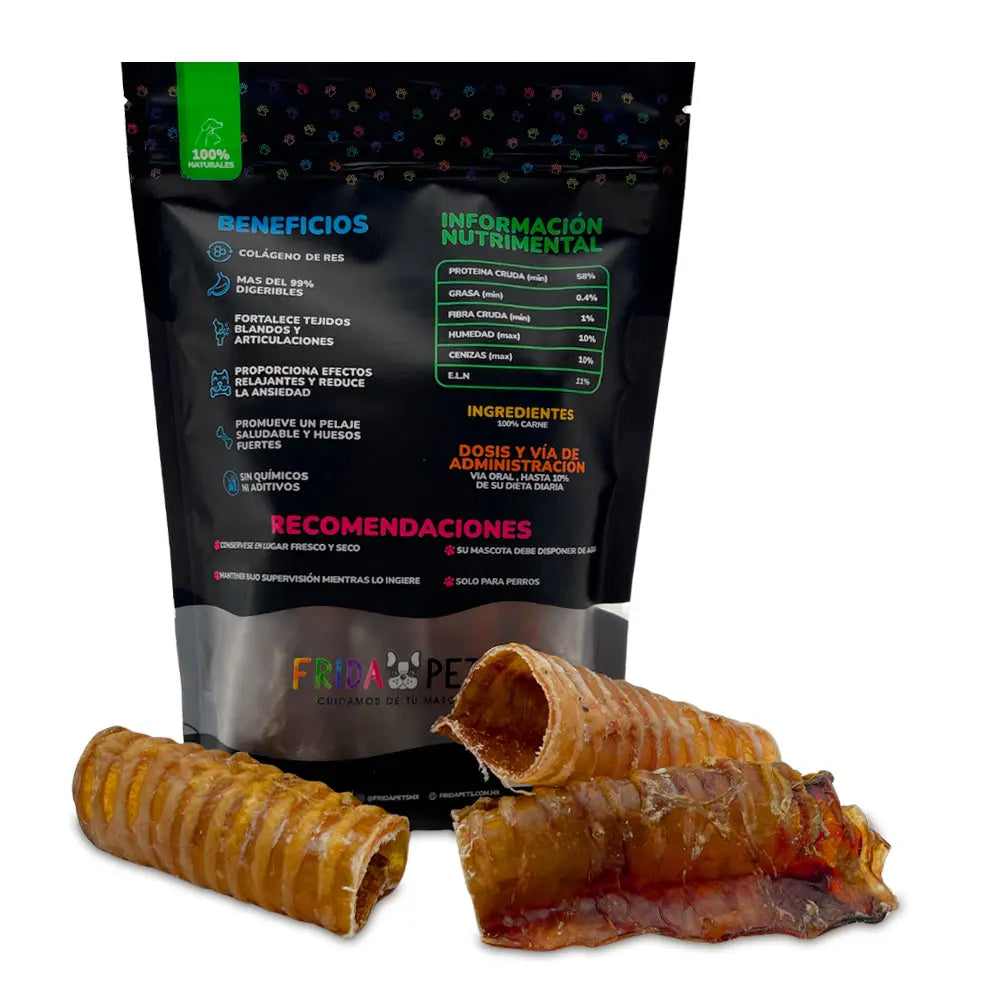 Traquea de Res Deshidratada Frida Naturals | Snack Natural para Perros Frida Naturals