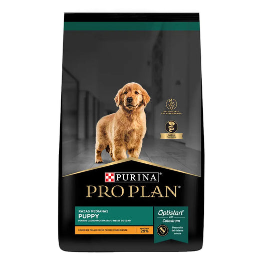 Bolsa de alimento Purina Pro Plan OptiStart para cachorros de razas medianas