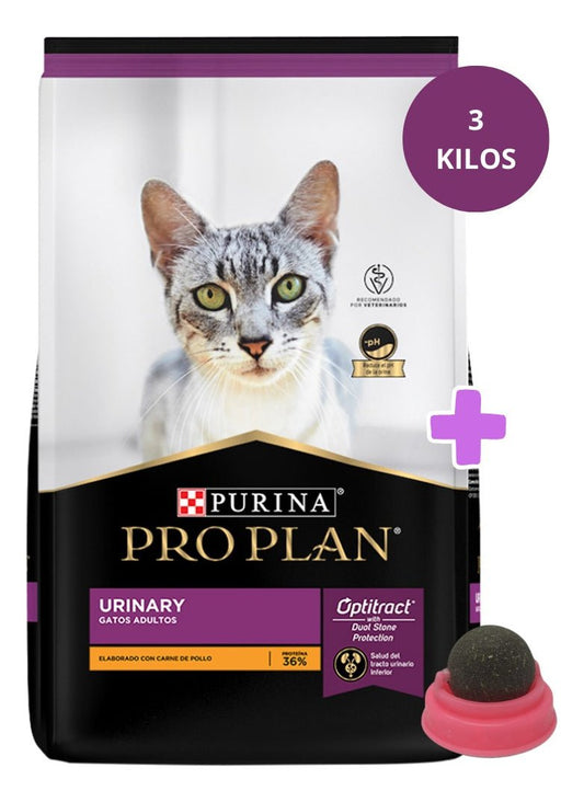 Alimento Para Gato Pro Plan Urinary Sabor Pollo 3kg + Regalo - FridaPets - Gato - Alimento - Seco - ProPlan
