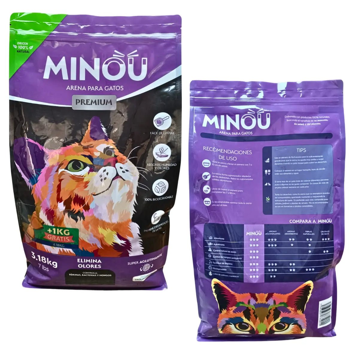 Arena Para Gatos Minou Super Aglutinante - FridaPets - Gato - Accesorios - Minou