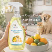 Neutralizador Frida Pets de aroma cítrico para espacios y accesorios