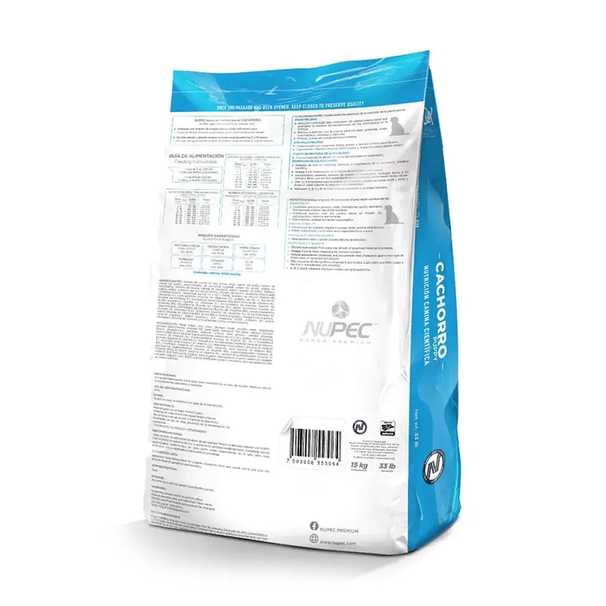 Croquetas Nupec Cachorro 15 kg raza Med y Grande + Jabon - FridaPets - Perro - Alimento - Seco - Nupec