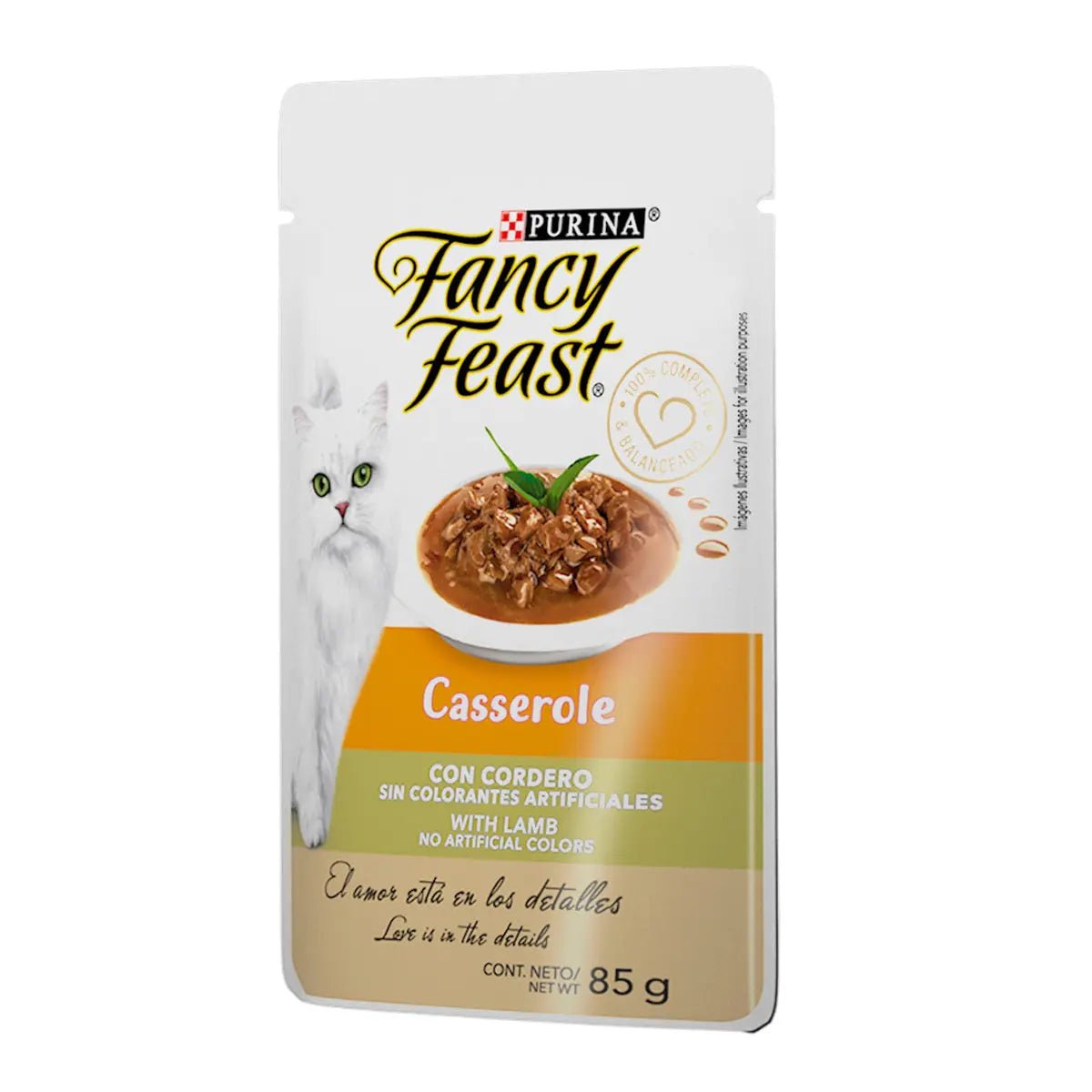 Fancy Feast Casserole de Cordero para Gato Adulto | Pack 20 Sobres Gourmet y Nutritivos - FridaPets - Gato - Alimento - Húmedo - Purina