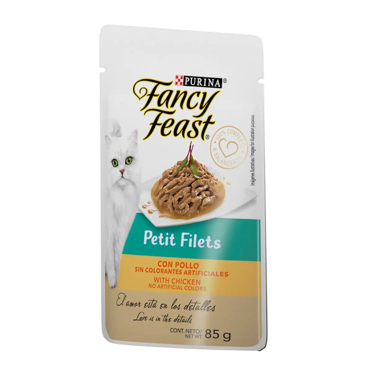 Fancy Feast Petit Filet de Pollo para Gato Adulto | Pack 20 Sobres de Alimento Húmedo - FridaPets - Gato - Alimento - Húmedo - Purina