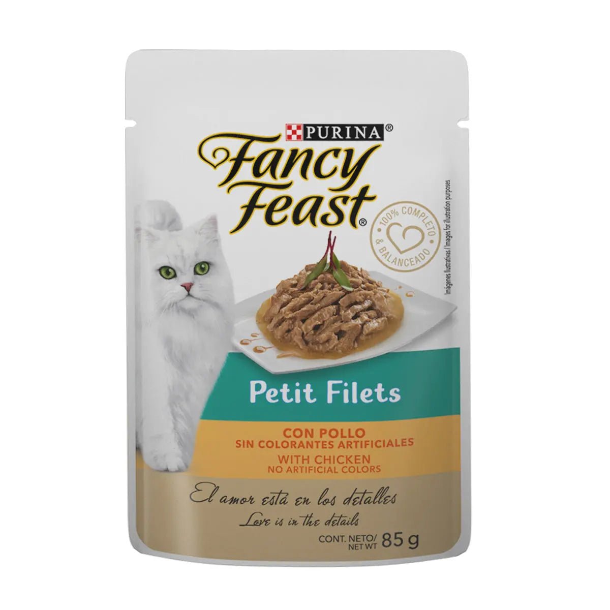 Fancy Feast Petit Filet de Pollo para Gato Adulto | Pack 20 Sobres de Alimento Húmedo - FridaPets - Gato - Alimento - Húmedo - Purina