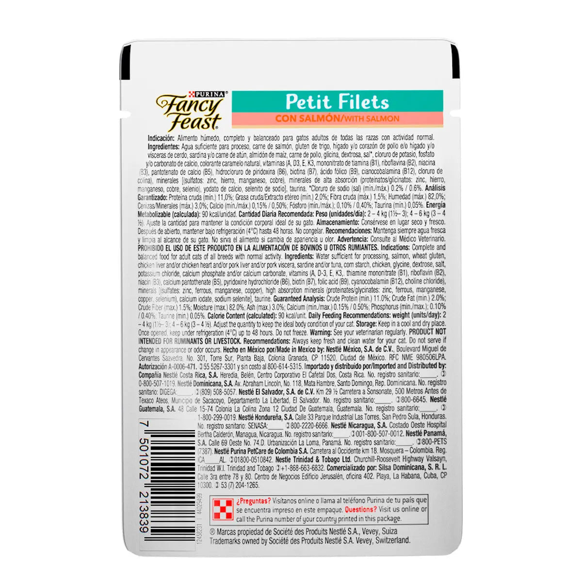 Fancy Feast Petit Filets de Salmón para Gato Adulto | Pack 20 Sobres - FridaPets - Gato - Alimento - Húmedo - Purina