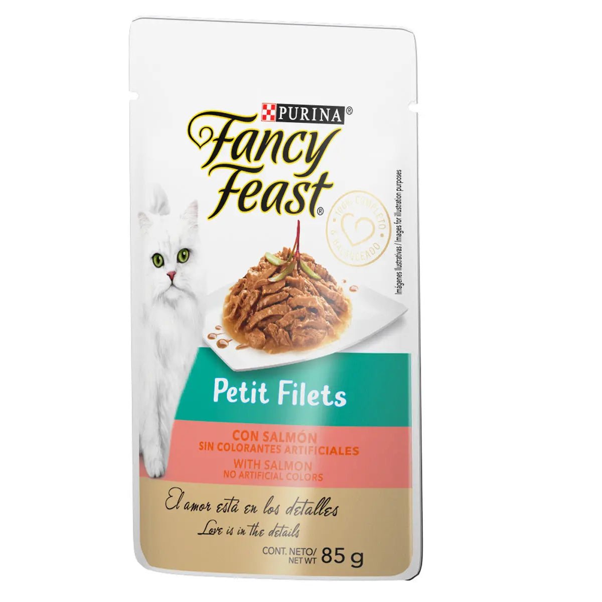 Fancy Feast Petit Filets de Salmón para Gato Adulto | Pack 20 Sobres - FridaPets - Gato - Alimento - Húmedo - Purina