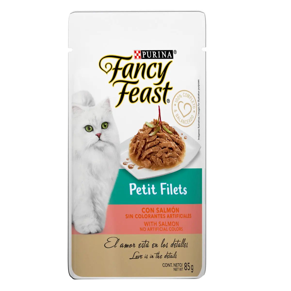 Fancy Feast Petit Filets de Salmón para Gato Adulto | Pack 20 Sobres - FridaPets - Gato - Alimento - Húmedo - Purina