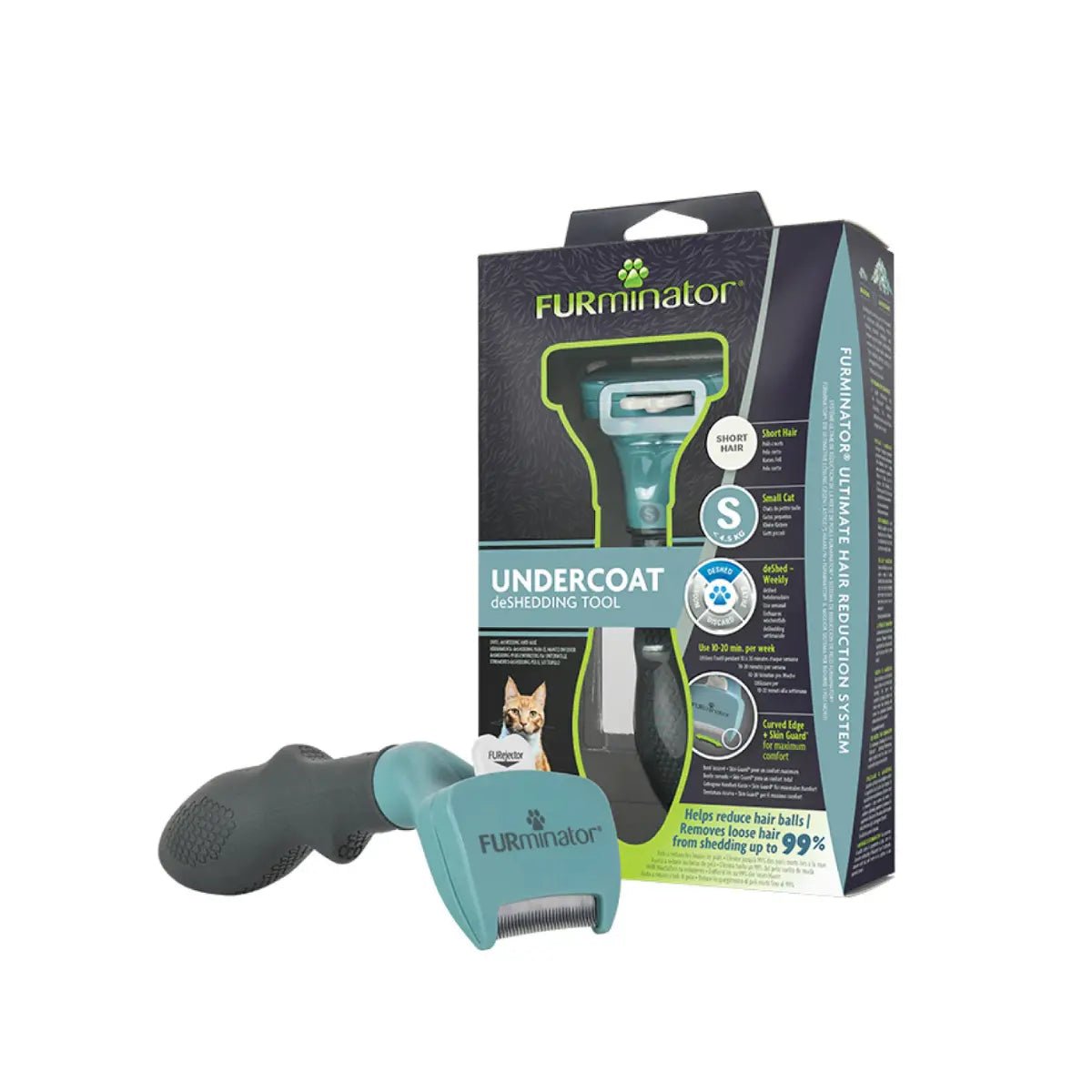 FURminator Cepillo Deslanador para Pelo Corto - Gatos Pequeños - FridaPets - Gato - Accesorios - FURminator