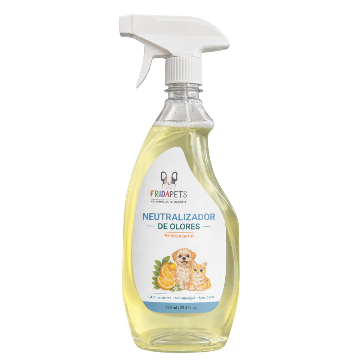 Neutralizador de olores Frida Pets, botella con atomizador de 750 ml