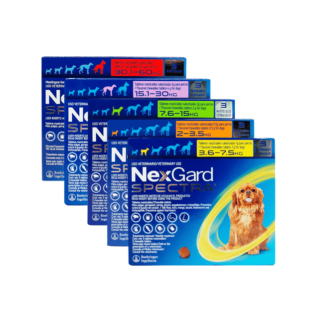 NexGard Spectra Antipulgas y Garrapatas (3 tabletas)