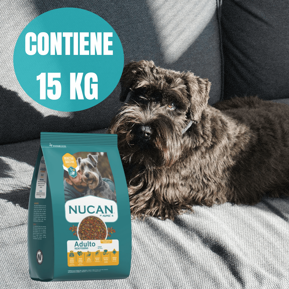 Nucan Perro Adulto Raza Pequeña 15kg con Frida Wipes de Regalo - FridaPets - Perro - Alimento - Seco - Nucan