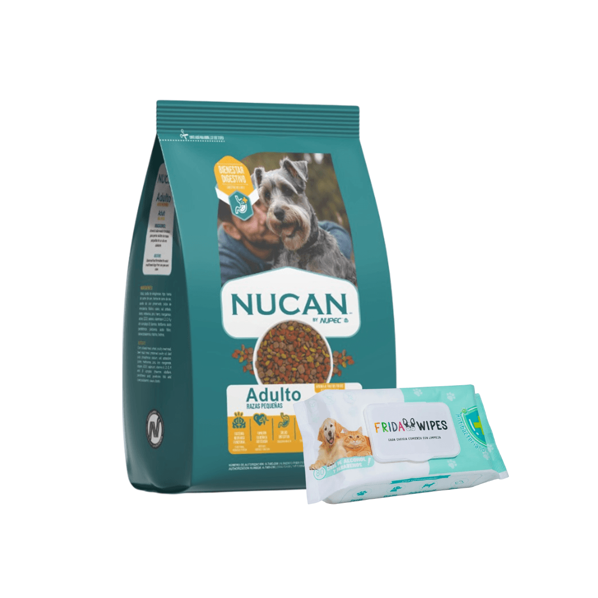 Nucan Perro Adulto Raza Pequeña 15kg con Frida Wipes de Regalo - FridaPets - Perro - Alimento - Seco - Nucan