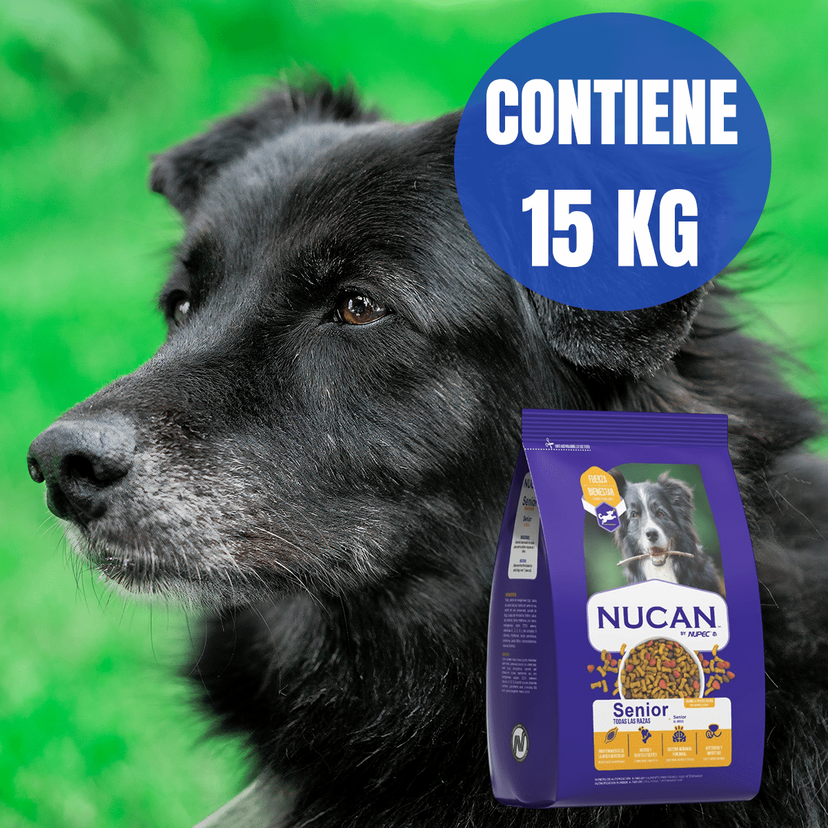 Nucan Perro Senior 15 kg con Frida Wipes de Regalo - FridaPets - Perro - Alimento - Seco - FridaPets