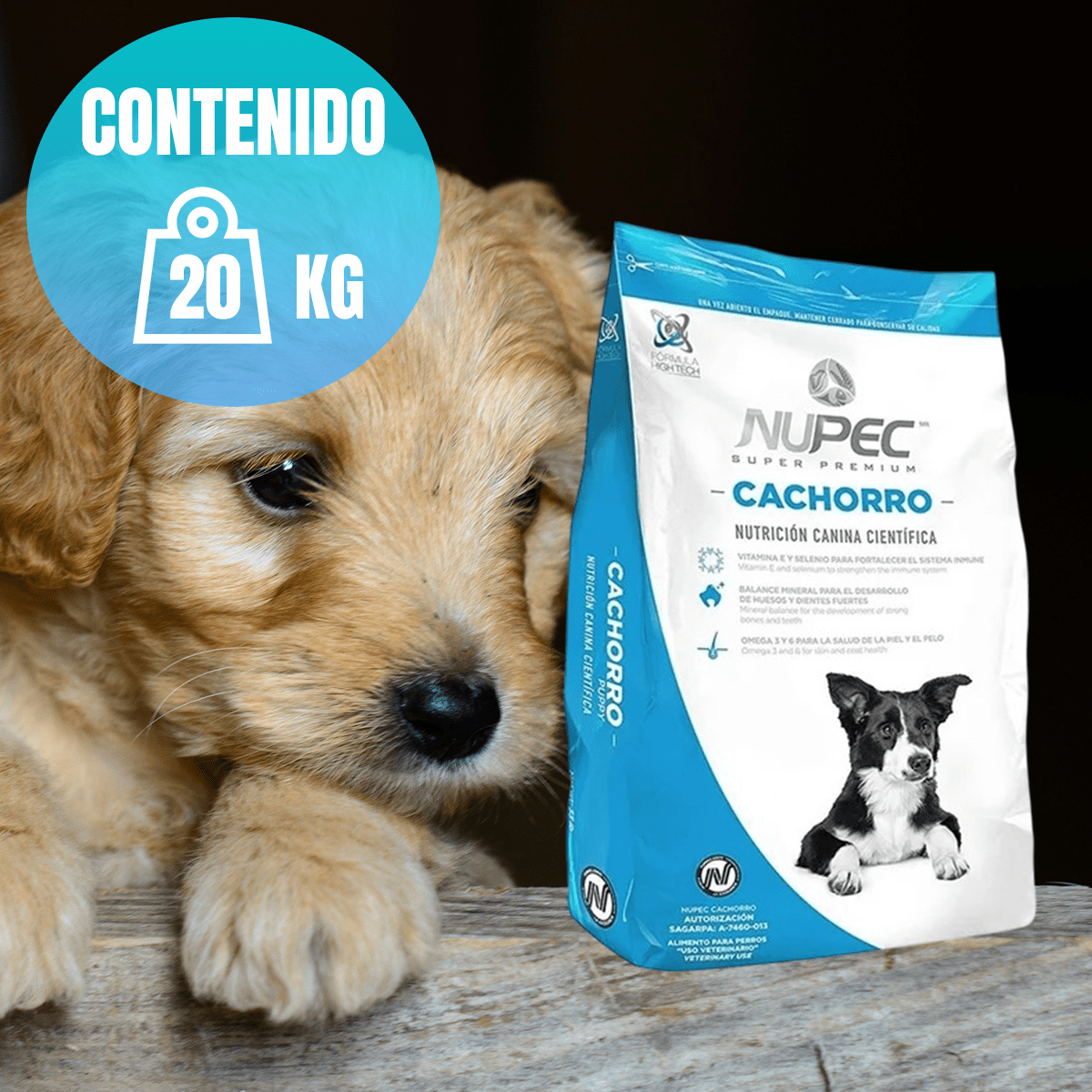 NUPEC CACHORRO 20KG + TOALLITAS HUMEDAS PARA MASCOTAS - FridaPets - Perro - Alimento - Seco - Nupec