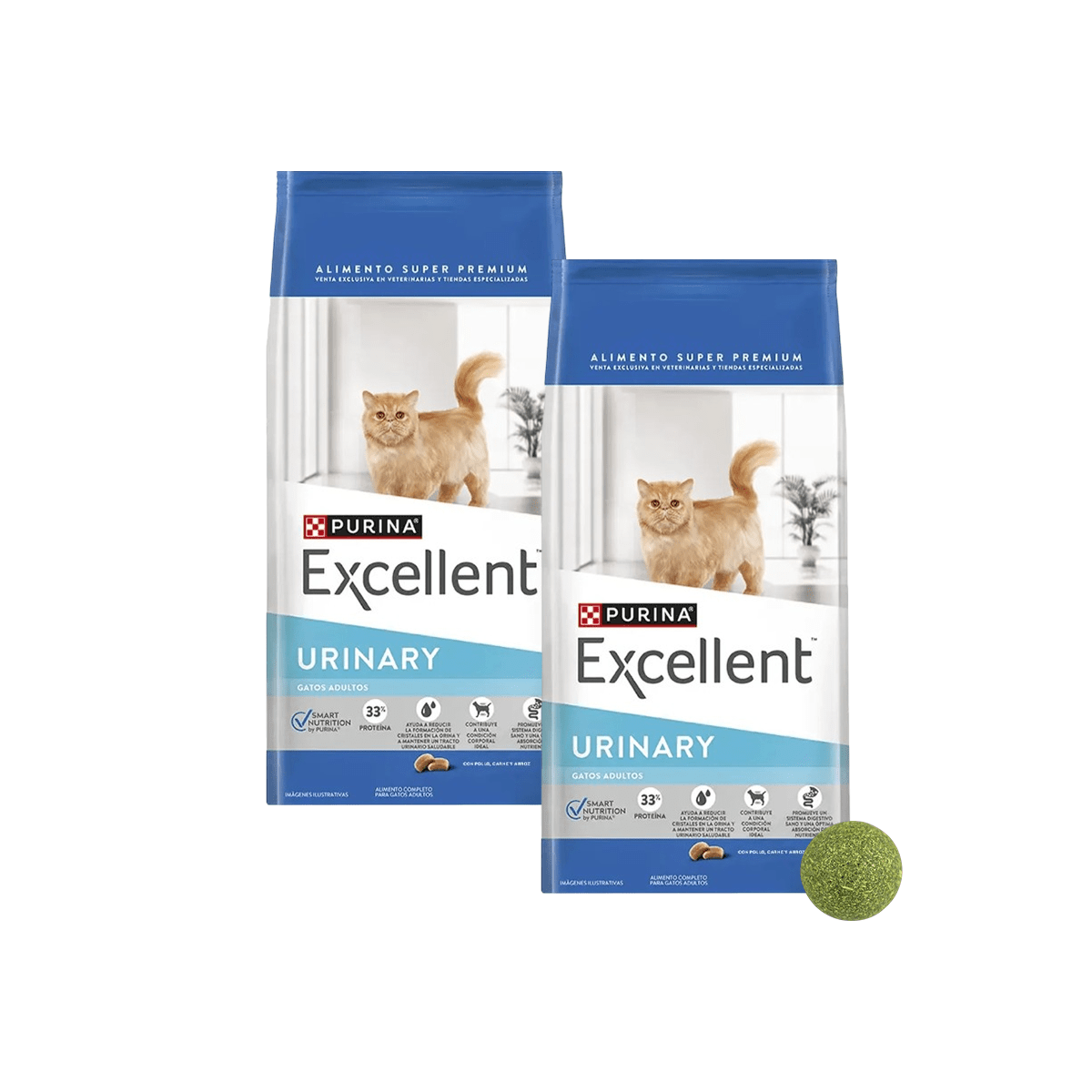 Paquete 2 Croquetas Excellent Gato Urinary 7.5 Kg + Regalo - FridaPets - Gato - Alimento - Seco - Excellent