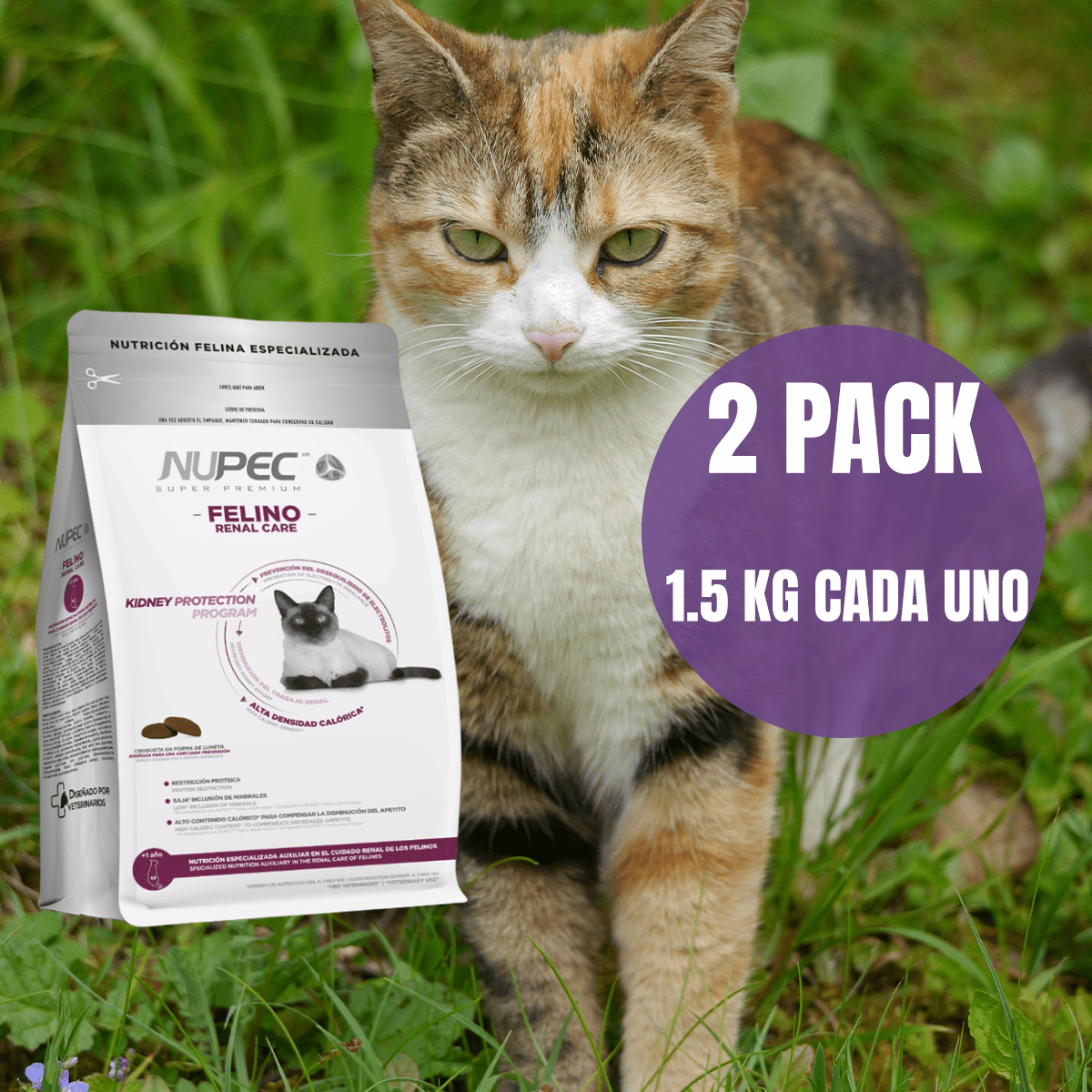 Paquete 2 Nupec Felino Renal Care 1.5 Kg + Regalo Para Gato - FridaPets - Gato - Alimento - Seco - Nupec
