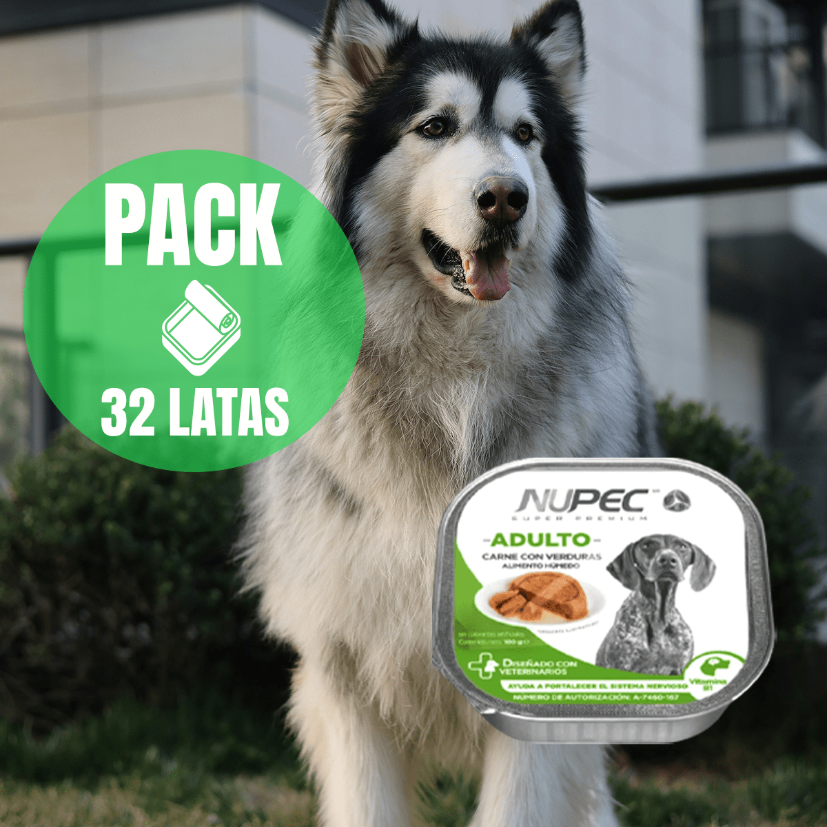 PAQUETE 32 PZ NUPEC ALIMENTO HUMEDO ADULTO +TOALLITAS HUMEDAS PARA MASCOTAS FRIDA WIPES - FridaPets - Perro - Alimento - Húmedo - Nupec