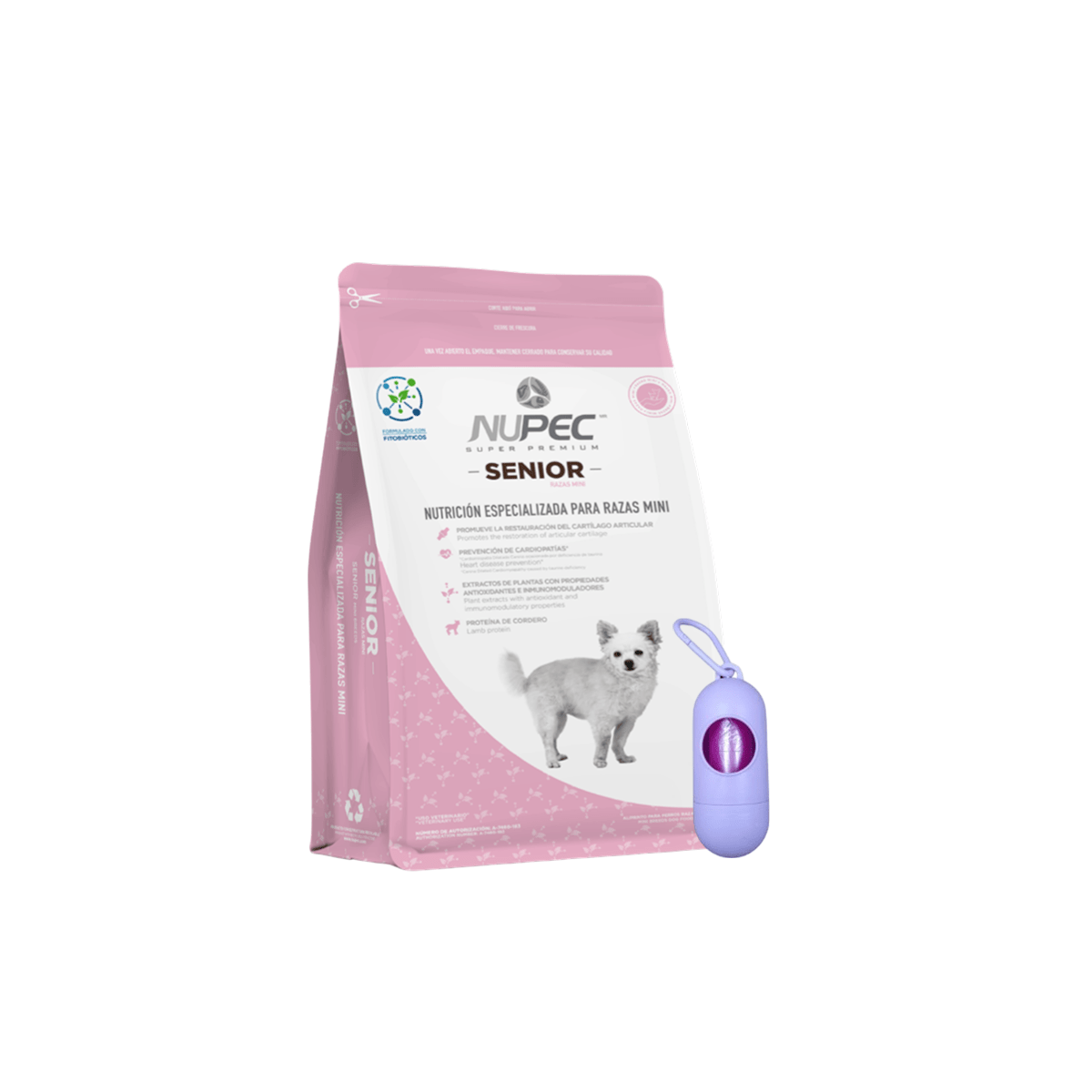 Paquete Croquetas Nupec Senior Raza Mini 3kg + Regalo - FridaPets - Perro - Alimento - Seco - Nupec