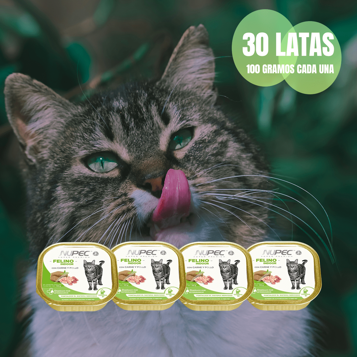 Paquete de 20 o 30 Latas Húmedas Nupec Indoor Gato + Regalo - FridaPets - Gato - Alimento - Húmedo - Nupec