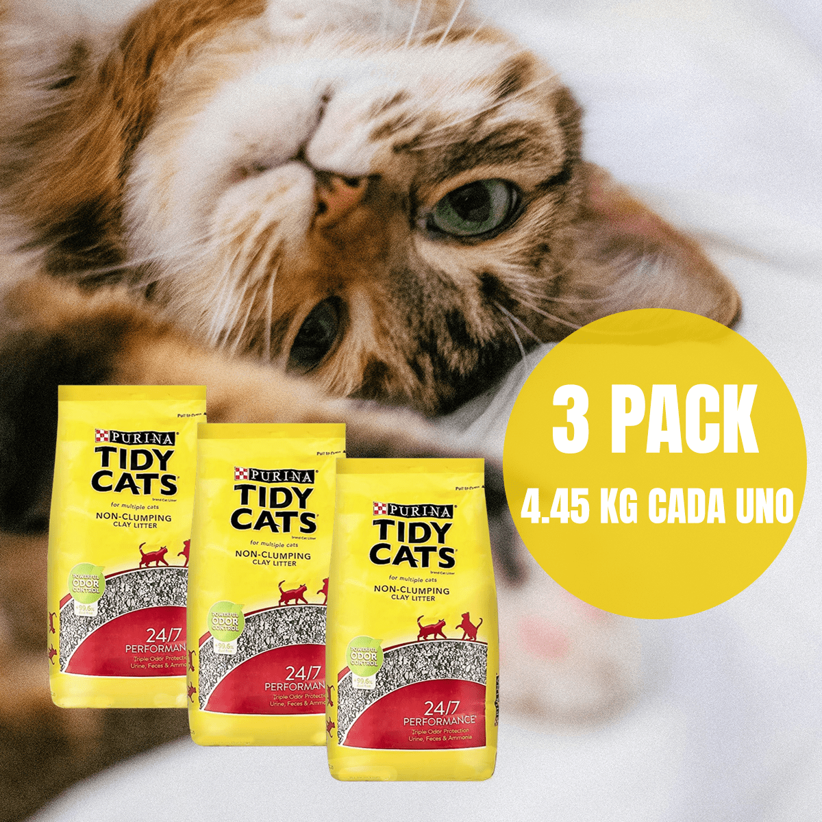 Paquete de 3 Bolsas de Arena para Gato Tidy Cats - 4.54 kg cada una - FridaPets - Gato - Accesorios - Tidy Cats