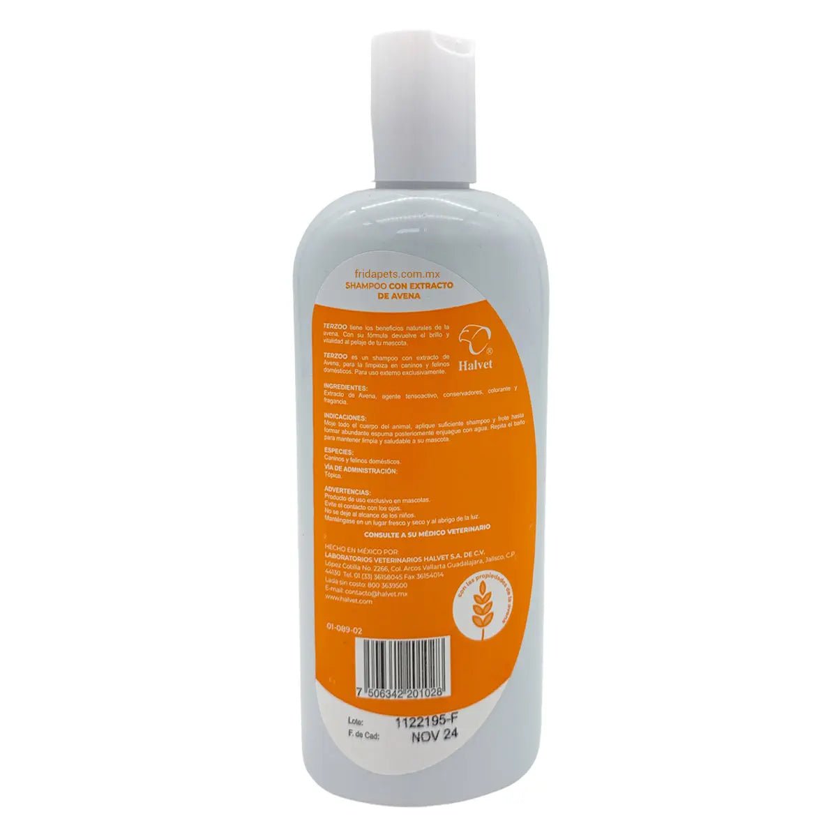 Shampoo Para Perros Gatos Terzoo Con Extracto De Avena 250ml - FridaPets - Perro - Salud y bienestar - Halvet