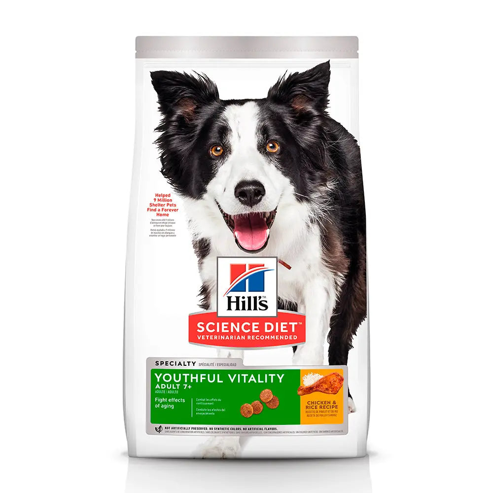 Hill's Science Diet Adult 7+ Youthful Vitality alimento seco para perros adultos mayores FridaPets