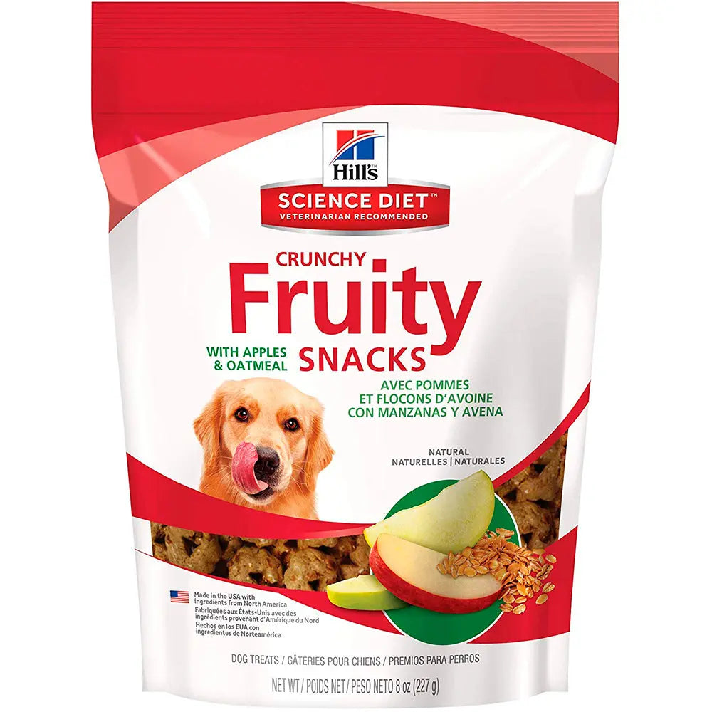 Hill's Science Diet crunchy fruity premios saludables con manzana y avena para perros 227 g FridaPets