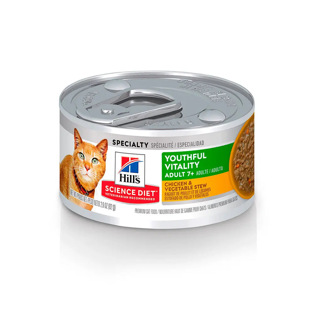 Hill's Science Diet Adult 7+ Senior Vitality alimento húmedo para gatos adultos mayores 82 g FridaPets