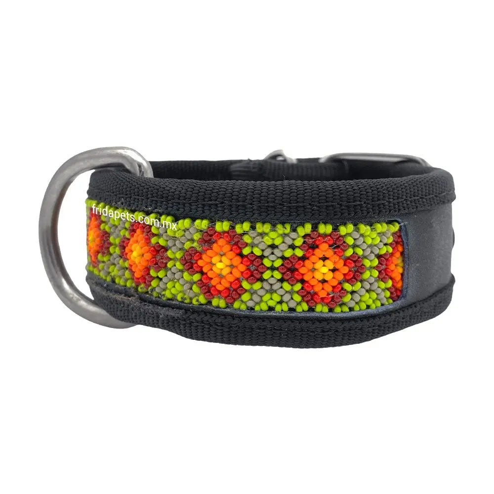 Collar Artesanal Peyote Rombo Naranja "S" - FridaPets - Perro y gato - Guardarropa - FridaPets
